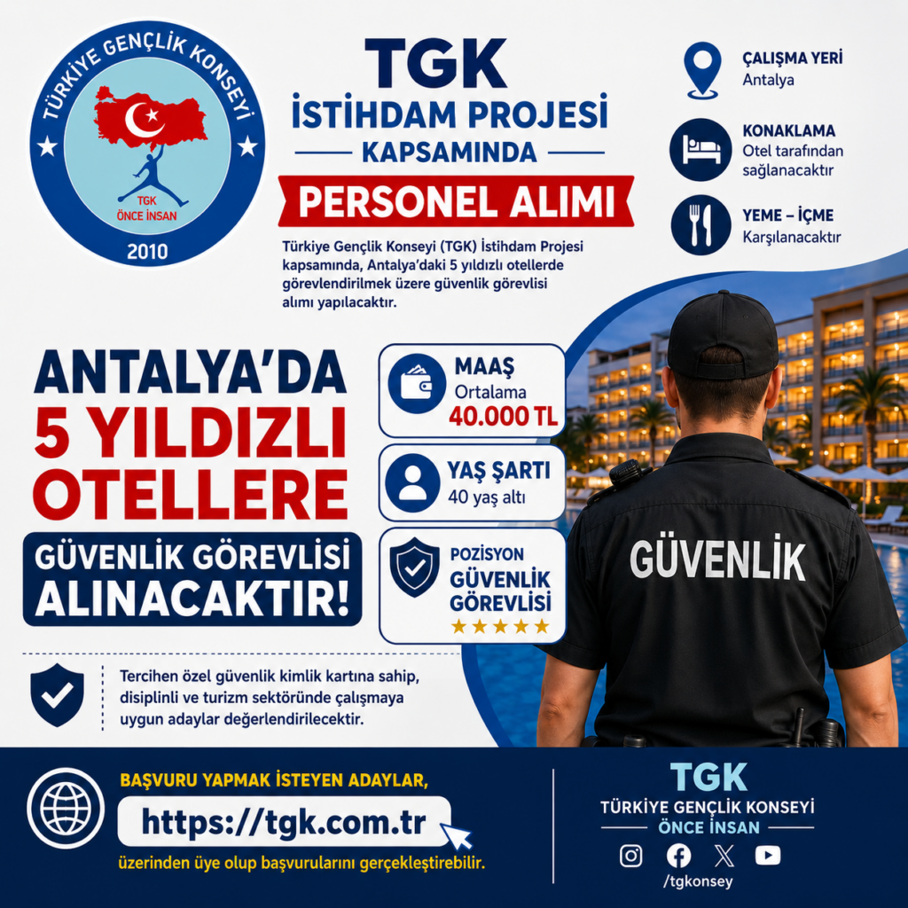 TGK’den Antalya’da Gençlere Yeni İstihdam Fırsatı