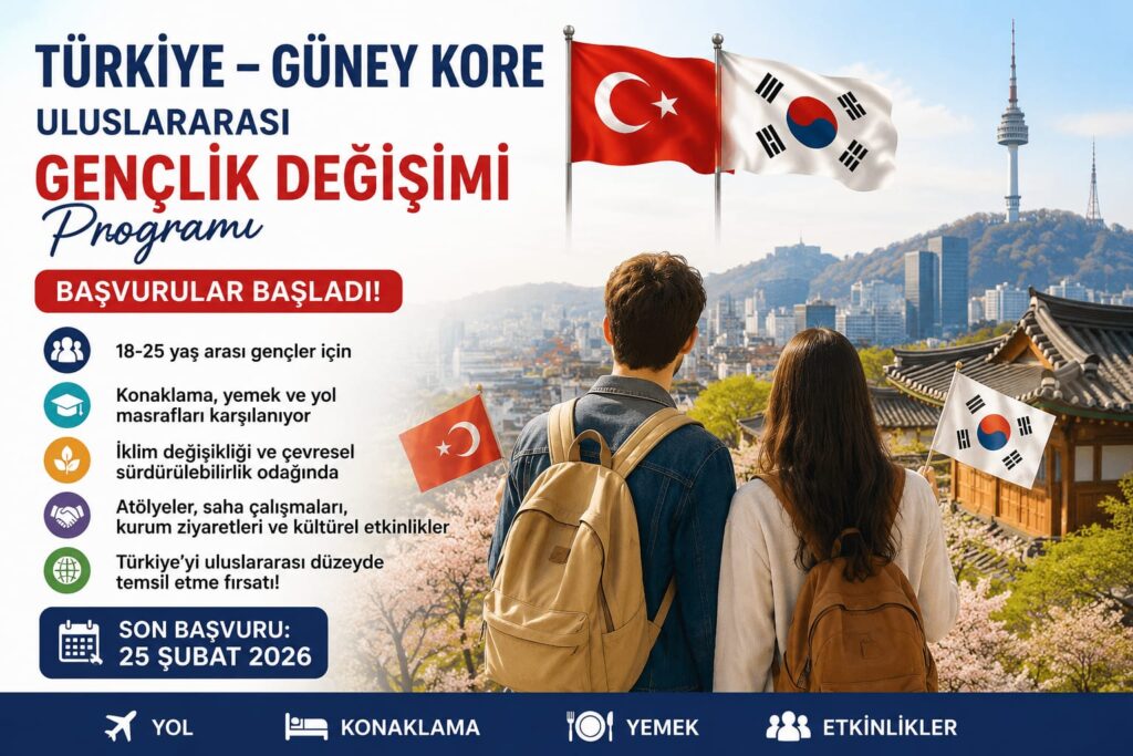Türkiye – Güney Kore Gençlik Değişimi Programı Başvuruları Başladı
